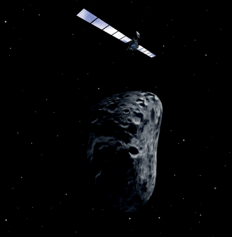 Le rendez-vous entre Rosetta et Lutetia devrait avoir lieu à 457 millions de km de la Terre. Crédits : ESA.