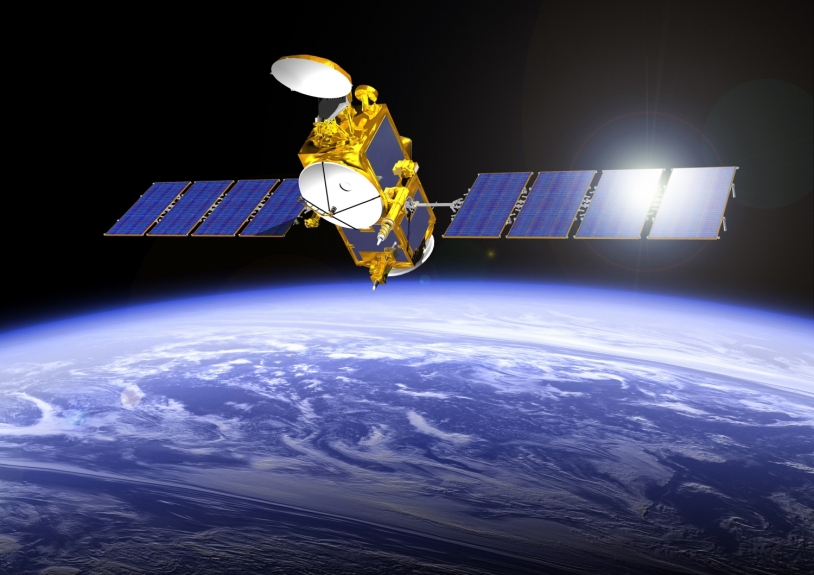 Le satellite Jason-2 en orbite depuis 2008. Crédits : CNES/Mira Productions, 2008.