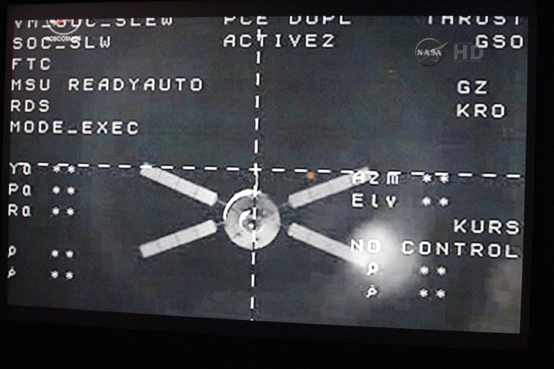 L&#039;ATV-4 Albert Einstein a quitté l&#039;ISS lundi 28 octobre 2013 à 9h55 (Paris). Crédits : NASA.